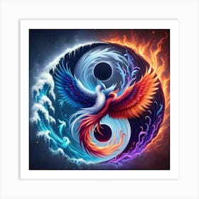 Yin Yang Phonex Art Print