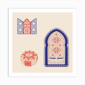 Moroccan abstracts design Art Print