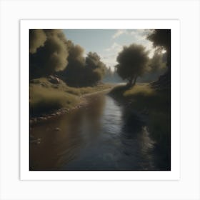 River In The Woods 26 Art Print