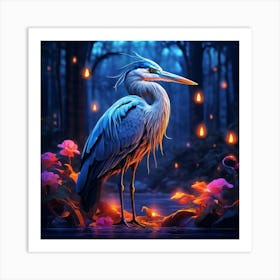 Blue Heron 1 Art Print