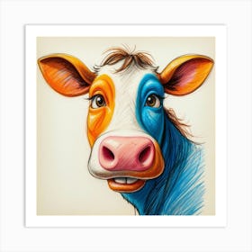 Cow'S Face Art Print