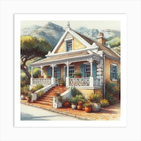 Cape Town Cottage Art Print