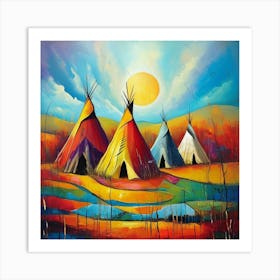 Teepees Art Print