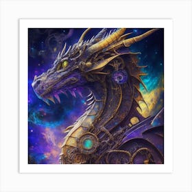 Steampunk Dragon 5 Art Print