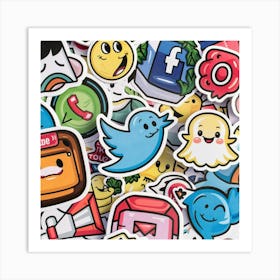 Sticker Collection Art Print