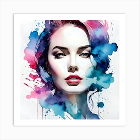 Watercolor Of A Woman 8 Art Print