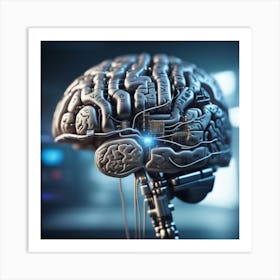 Artificial Intelligence Brain 24 Art Print