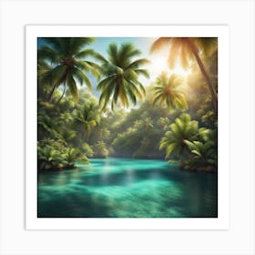 Tropical Landscape 4 Art Print