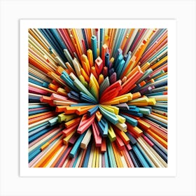 Colorful Styrofoam Art Print