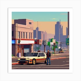 City Street Scene Art Print