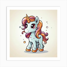 Cute Unicorn 76 Art Print