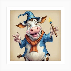 Wizard Cow 1 Art Print