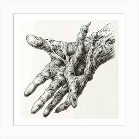 Zombie Hand Art Print