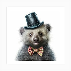 Bear In Top Hat Art Print