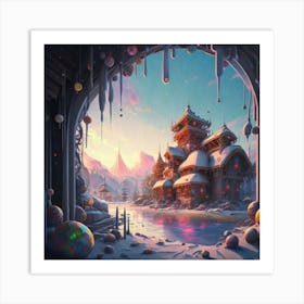 mountain village, 6 Art Print