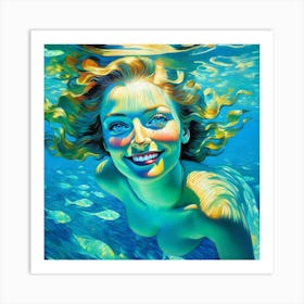 Mermaid dhn Art Print