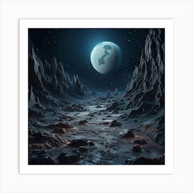 Lunar Gaze Beyond Art Print