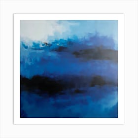 Abstract Blue Painting Art Print