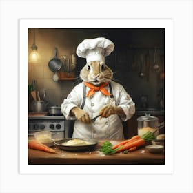 Chef Rabbit Art Print