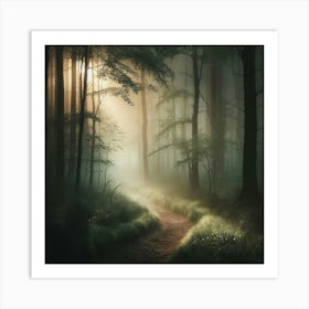 Foggy Forest Art Print