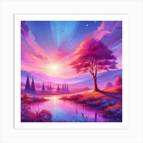 Landscape Painting 272 Art Print