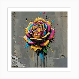 Graffiti Rose 2 Art Print