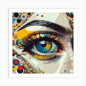 I Put An Eye On You Serie Colorful Eye Art Print