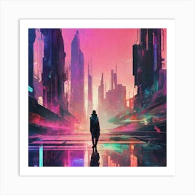 Futuristic City 233 Art Print