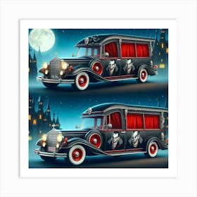 Ghost Car At Night Art Print