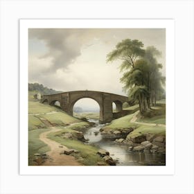 Landscape Bridge Huntingdon Valley Henry Lyman Sayen 2 Art Print