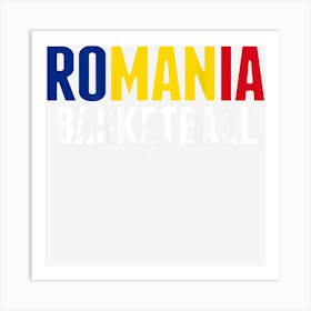 Romania Basketball Lovers Jersey Romanian Sport Supporters Art Print