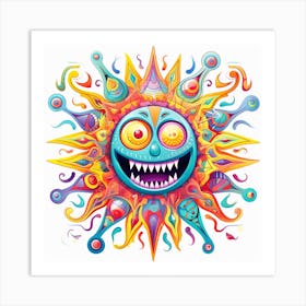 Psychedelic Sun Art Print