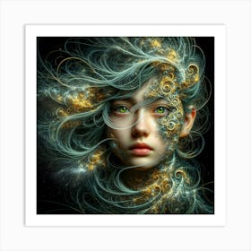 Fractal Girl Art Print