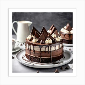 Sweet Treats Triple Chocolate Cake Art Print