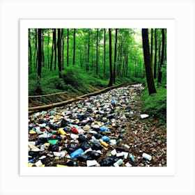 Trash In The Forest 10 Art Print