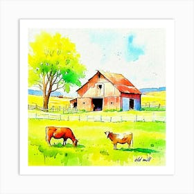 FM-25 THE FARMYARD Art Print