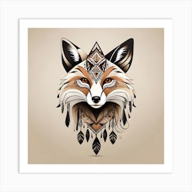 Tribal Fox 2 Art Print