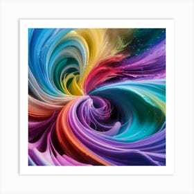 Abstract Colorful Swirl Art Print