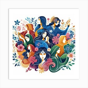 Women Of The Zodiac Art Print