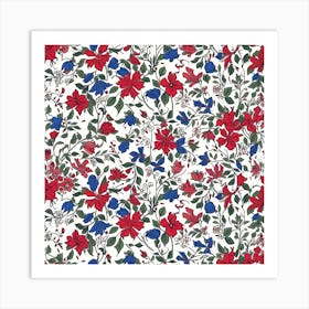 Lily Lane London Fabrics Floral Pattern 2 Art Print