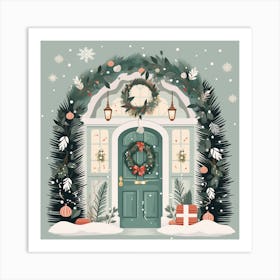 Christmas Door 11 Art Print