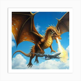 Rise Of The Orange Dragons By Air 1 Art Print