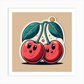 Cherry Couple 4 Art Print