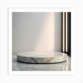 Round Marble Coffee Table 5 Art Print