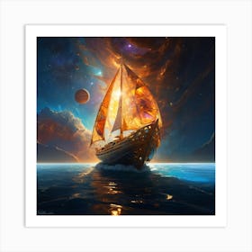 Sailboat In The Sky Art Print