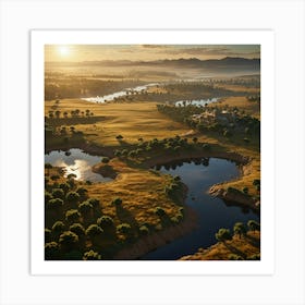 Sunset In The Countryside 2 Art Print