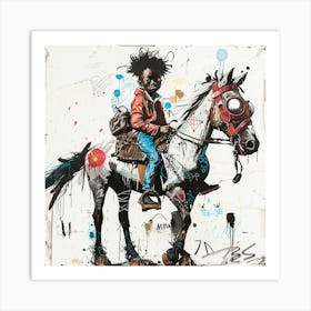 Boy On A Horse Art Print