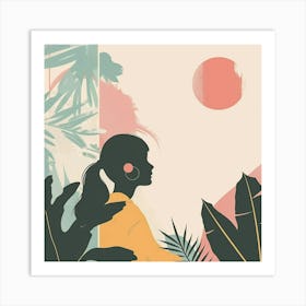 Illustration Of A Woman Art Print