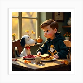 Snoopy And Peanuts 3 Art Print