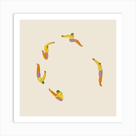 Jump Square Art Print